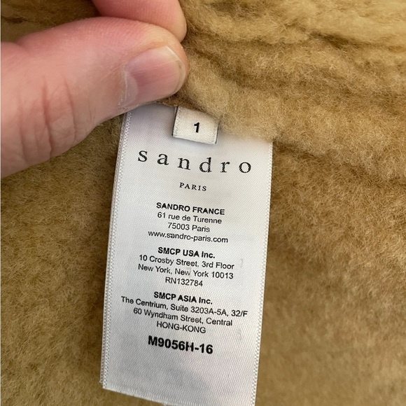 SANDRO PARIS Shearling Coat - Picture 12 of 16